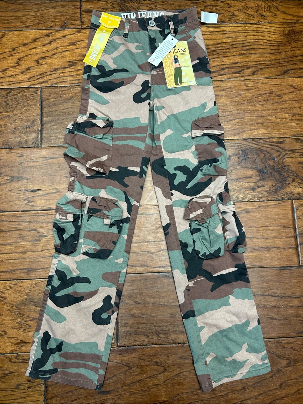 VIP Camouflage Cargo Pants in Green and Brown